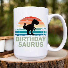 ヴィンテージ誕生日最高の恐竜 ツートーンマグカップ