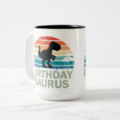 ヴィンテージ誕生日最高の恐竜 ツートーンマグカップ (正面左)