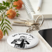ヴィンテージ誕生日無線アナウンサー キーホルダー (側面)
