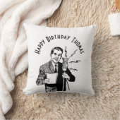 ヴィンテージ誕生日無線アナウンサー クッション (ブランケット)