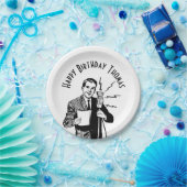 ヴィンテージ誕生日無線アナウンサー ペーパープレート (パーティー)