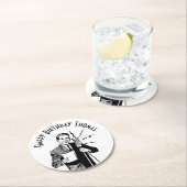 ヴィンテージ誕生日無線アナウンサー ラウンドペーパーコースター (インサイチュ)