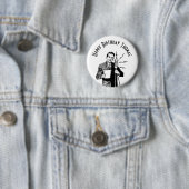 ヴィンテージ誕生日無線アナウンサー 缶バッジ (インサイチュ)