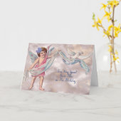 ヴィンテージ誕生日素晴らしカード カード (黄色い花)