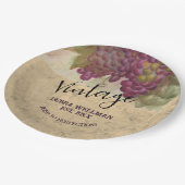 ヴィンテージ誕生日素朴ワインカントリーカスタム ペーパープレート (アングル)