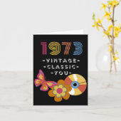 ヴィンテージ誕生日1973レトロデザインfor Friend カード (黄色い花)