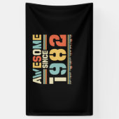 ヴィンテージ誕生日1982 横断幕 (縦)