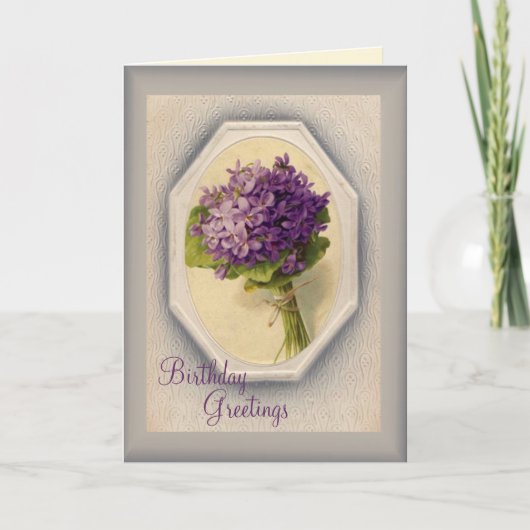 ヴィンテージ誕生日 カード (正面)