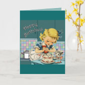 ヴィンテージ誕生日 カード (黄色い花)