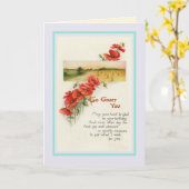 ヴィンテージ誕生日 カード (黄色い花)