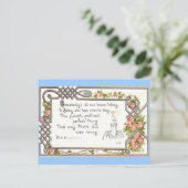 ヴィンテージ誕生発表 – 煙突のコウノトリ 案内ポストカード (スタンド正面)