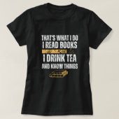 ヴィンテージ読お茶を飲んで知っている本 Tシャツ (デザイン正面)
