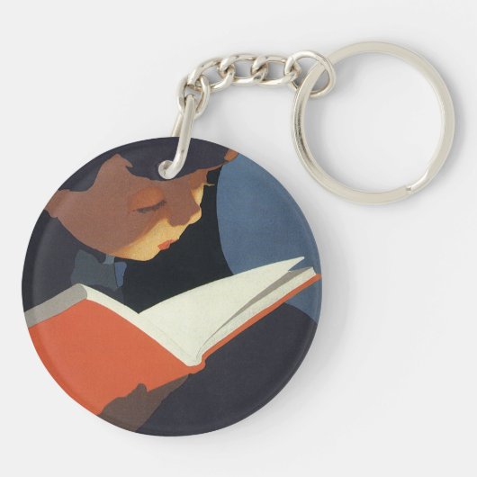 ヴィンテージ読が図書館の本を キーホルダー (裏面)