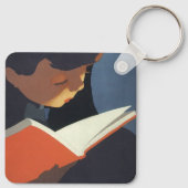 ヴィンテージ読が図書館の本を キーホルダー (裏面)