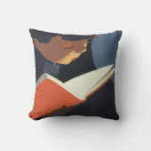 ヴィンテージ読が図書館の本を クッション (正面)