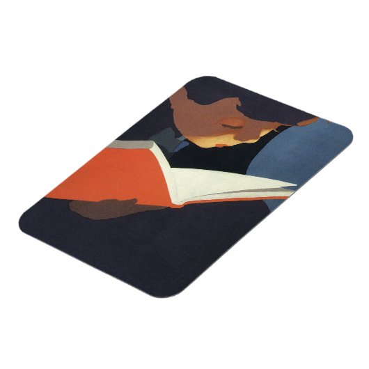 ヴィンテージ読が図書館の本を マグネット (左側)