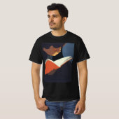 ヴィンテージ読が図書館の本を Tシャツ (正面フル)