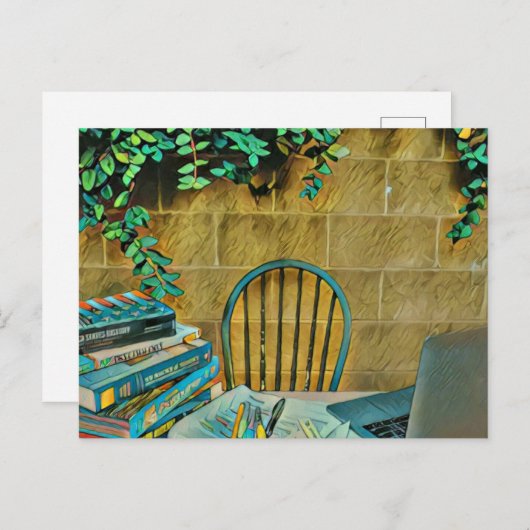 ヴィンテージ読のアートワーク ポストカード (正面/裏面)