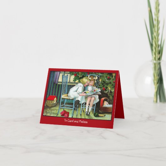 ヴィンテージ読のクリスマス シーズンカード (正面)