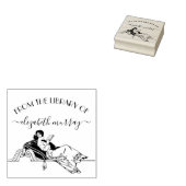 ヴィンテージ読の女性クラシック本 ラバースタンプ (押印)