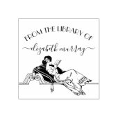 ヴィンテージ読の女性クラシック本 ラバースタンプ (インプリント)