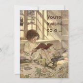 ヴィンテージ読の子どもの卒業招待状 招待状 (正面)