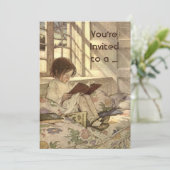 ヴィンテージ読の子どもの卒業招待状 招待状 (スタンド正面)