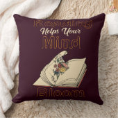 ヴィンテージ読の本の野花 クッション (ブランケット)