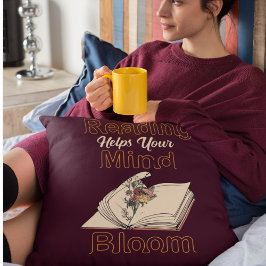 ヴィンテージ読の本の野花 クッション