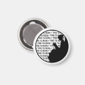 ヴィンテージ読の本好き用レディーマグネット マグネット (正面/裏面)