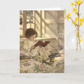 ヴィンテージ読の本、ジェシー・ウィルコック・スミス カード (黄色い花)