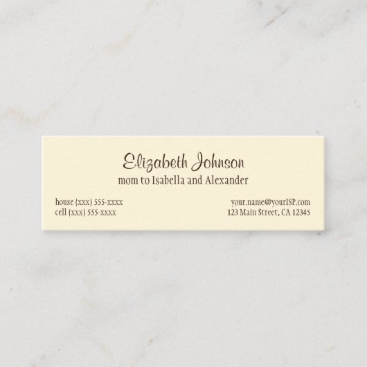 ヴィンテージ読の本、ジェシー・ウィルコック・スミス コーリングカード (正面)