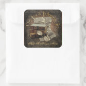 ヴィンテージ読の蔵書票シール スクエアシール (バッグ)