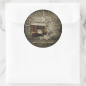 ヴィンテージ読の蔵書票シール ラウンドシール (バッグ)