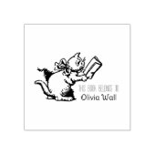 ヴィンテージ読の蔵書票Ex Libris Bookish ラバースタンプ (インプリント)