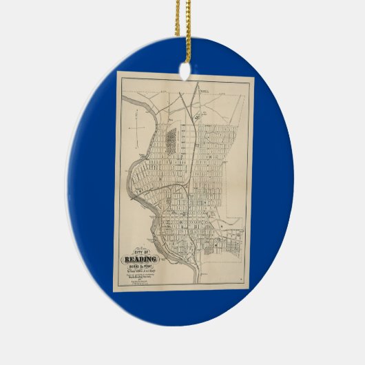 ヴィンテージ読のPAの地図1877 セラミックオーナメント (右)