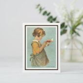 ヴィンテージ読ガールズカードbyジェシー・ウィルコックス・スミス ポストカード (スタンド正面)