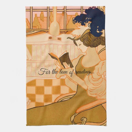 ヴィンテージ読クラシック読書装置 キッチンタオル (縦)