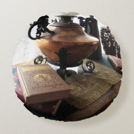 ヴィンテージ読ズルーム装飾用クッション ラウンドクッション