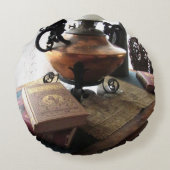 ヴィンテージ読ズルーム装飾用クッション ラウンドクッション (裏面)