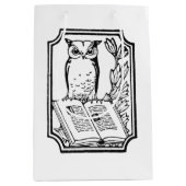 ヴィンテージ読フクロウかわいいパーティーバッグ ミディアムペーパーバッグ (正面)