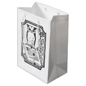 ヴィンテージ読フクロウかわいいパーティーバッグ ミディアムペーパーバッグ (裏面アングル)