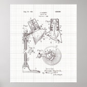 ヴィンテージ読マクベスのランプ特許 ポスター (正面)