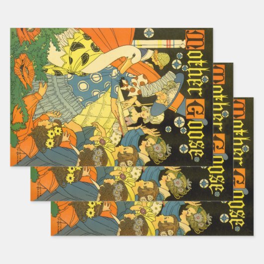 ヴィンテージ読マザーグース ラッピングペーパーシート (セット)