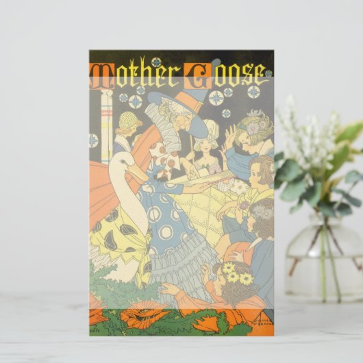 ヴィンテージ読マザーグース 便箋 (スタンド正面)