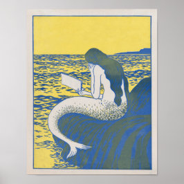 ヴィンテージ読マーメイドの本 ポスター