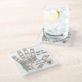 ヴィンテージ読ヤシの果肉 ガラスコースター (アングル)