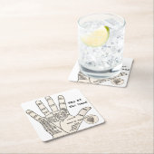 ヴィンテージ読ヤシの果肉 スクエアペーパーコースター (インサイチュ)