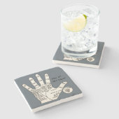 ヴィンテージ読ヤシの果肉 ストーンコースター (横)