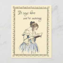 ヴィンテージ読レディの感動的な発表 ポストカード